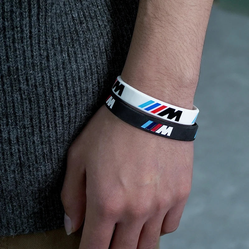 M Power Car Badges Silicone Rubber Wristband Flexible Bracelet Sports Bangle for BMW M2 M3 M5 X1 X3 X5 X6 E46 E39 E36 E60 Seires