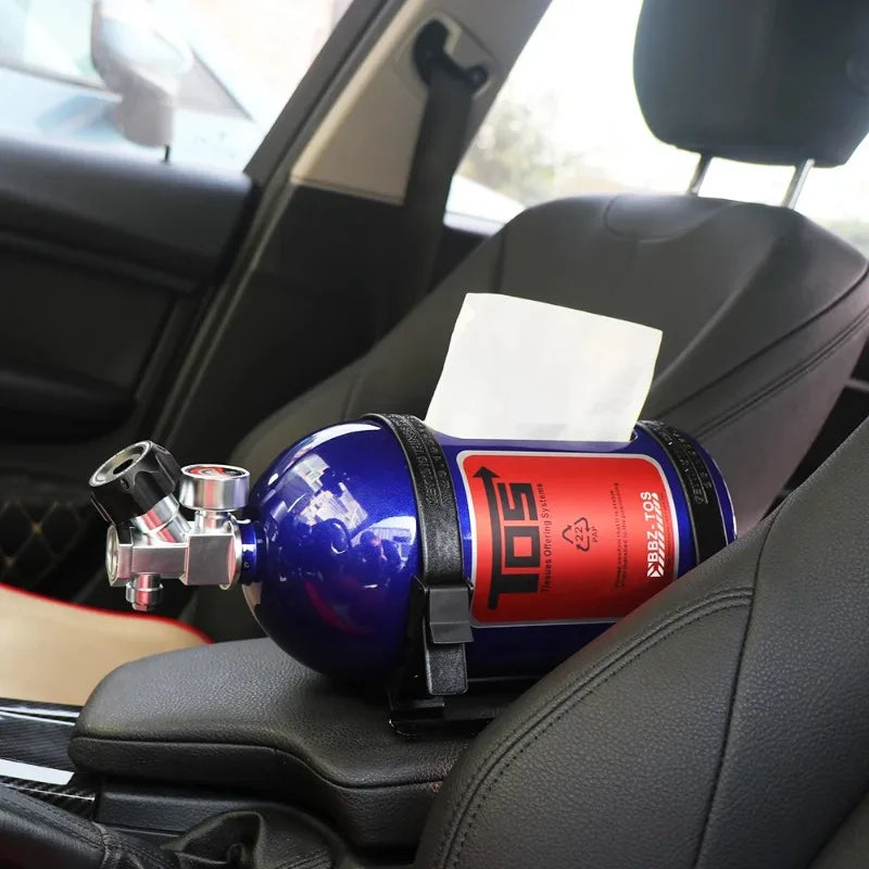 2024New NOS Nitrogen System Tissue Box, Car Decoration Tissue Box, Car Interior Decoration Tissue Storage Box