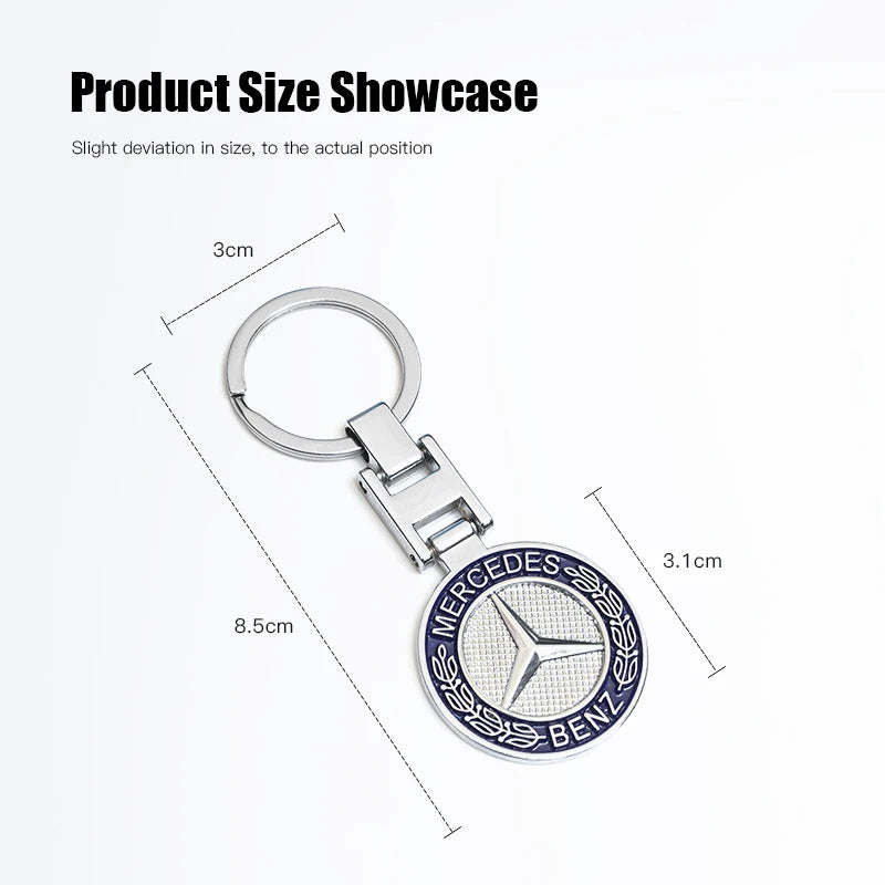 Car Emblem Keychain Metal Key Ring Accessories for Brabus Mercedes Benz AMG Smart W205 C300 W203 W206 W108 W124 W126 W140