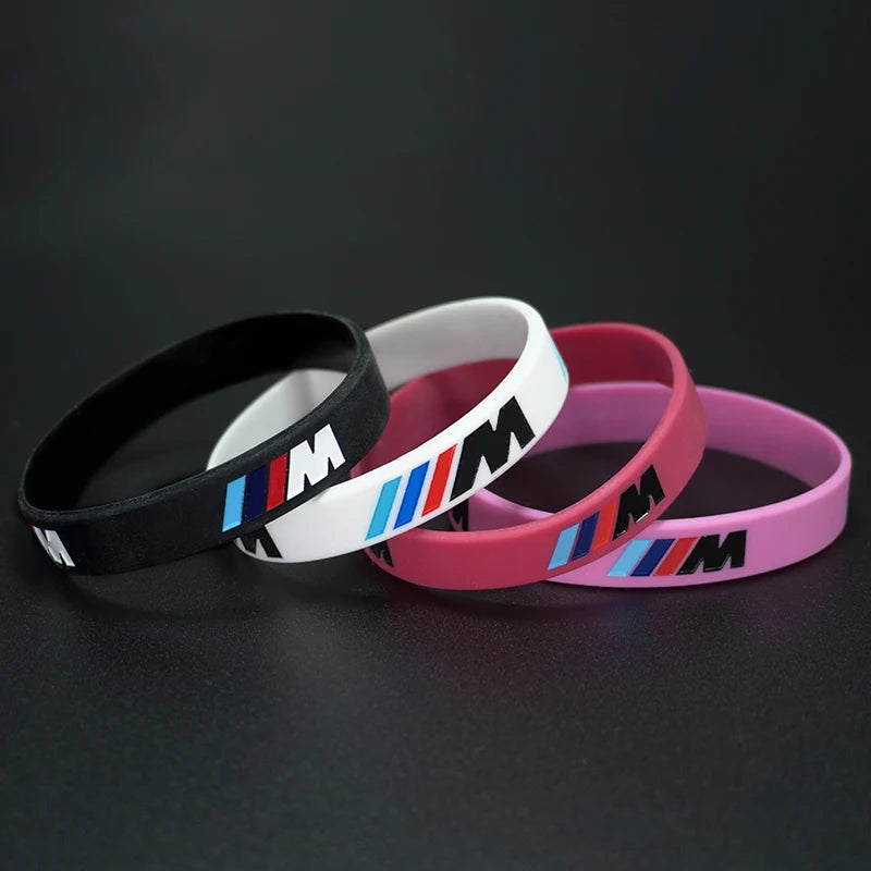 M Power Car Badges Silicone Rubber Wristband Flexible Bracelet Sports Bangle for BMW M2 M3 M5 X1 X3 X5 X6 E46 E39 E36 E60 Seires